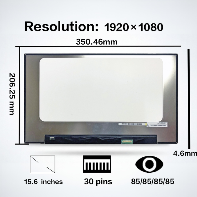 Factory Direct 15.6 Inch FHD 60Hz 30Pin Laptop LCD Screen Display Replacement NV156FHM-N61 N62 N63 Wholesale