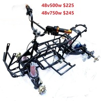 500W/750W moteur électrique Go Kart Karting voitures ATV 200 UTV Quad Dune Buggy Atvutv corps cadre pièces châssis Kit avec roues de 8 pouces