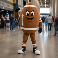 Fabricant de mascottes en peluche Shengye, costume de mascotte de football américain et de rugby personnalisé, vêtements publicitaires pour événements sportifs et matchs