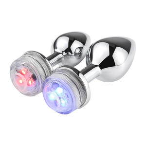 Hot Sale No Vibrate Luminous Wireless Change Colors Shiny Ass Anal Dilatation Metal Sex Toys <strong>Light</strong> <strong>up</strong> <strong>Butt</strong> Stopper LED Anal <strong>Plug</strong> - Product Image 5