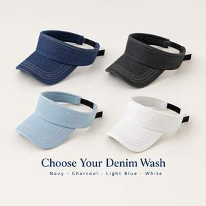 Casquette en jean tendance avec broderie nœud, style coréen, visière large, protection solaire, sans dessus, casquette de baseball polyvalente. - Product Image 2