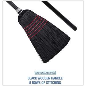 Escobas para Conserjería Boardwalk 930BP, 57-58-1/2 Pulgadas, Puntas con Bandera Negra/Natural, Cerdas de Poliéster, 12 Unidades por Caja, 5 Estrellas - Product Image 2