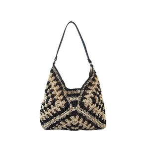 Fashionable <b>Straw</b> Woven Handbag Summer Beach Elegant Handwoven <b>Tote</b> Paper Rope Shoulder <b>Bag</b> for Vacation Promotional Gift - Product Image 4