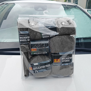 Kit de lavage de voiture en microfibre, ensemble de 9 pièces, outils de nettoyage sans rayures pour le detailing et l'entretien des véhicules - Product Image 1