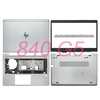 HK-HHT Coque Inférieure d'Ordinateur Portable pour HP EliteBook 840 G5 G6, Coque Arrière de l'Écran LCD en Argent