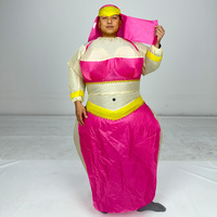 Costume de danse arabe gonflable rose en polyester de haute qualité, mascotte interactive unisexe pour adultes, vente chaude, Halloween