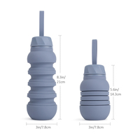 Nouveau Portable Pliable Tasse Botella De Agua Bote Para Agua Silicone Sport Voyage Bouteille Avec Couvercle Silicone Bouteille D'eau