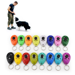 थोक गर्म बिक्री बहु-रंग प्लास्टिक पालतू कुत्ते प्रशिक्षण धातु क्लिकर ध्वनि बंद प्रशिक्षण सीटी कुत्ते खिलौने - Product Image 3