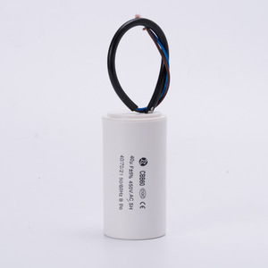 Condensateur à fil gainé CBB60 40UF 450VAC pour moteur de machine à laver et pompe à eau - Product Image 1