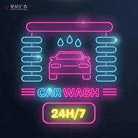 Luz LED de Neón Personalizable de un Solo Color para Decoración de Lavaderos de Autos, Uso Publicitario, Alimentación por CC 12V, Control Manual con Botón Pulsador 1