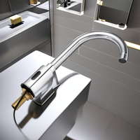 Robinet à capteur automatique à pont unique HY-198-3D intelligent Design contemporain Robinet d'eau sans contact sans contact sans contact pour robinet de cuisine et de salle de bain