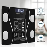 Báscula Digital Multifuncional de Grasa Corporal de 180 kg/396 lb con Aplicación OKOK