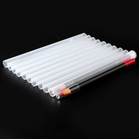 En stock, ensemble de tubes transparents en PP, étui pour crayon à sourcils, emballage protecteur, Hengsi 1818, moulage par soufflage plastique droit, cosmétique