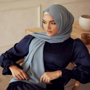 Malaysia Wholesale Lightweight Breathable Solid Diamond Chiffon Hijab Scarf Animal Pattern Headscarf Muslim Women Polyester Four - Product Image 2