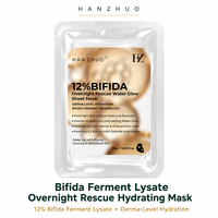 Masque en tissu hydratant, raffermissant et éclaircissant au lysat de ferment de Bifida 28g – Essence réparatrice éclat de nuit anti-âge – OEM Marque Privée