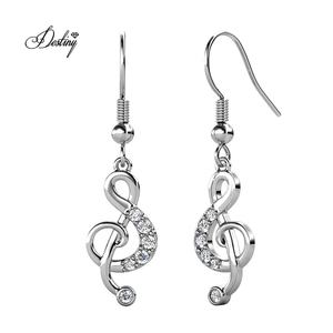 <span class=keywords><strong>Boucles</strong></span> <span class=keywords><strong>d</strong></span>'<span class=keywords><strong>oreilles</strong></span> crochet ornées de cristaux Swarovski Note de musique mélodieuse oreille Daisini crochet <span class=keywords><strong>boucles</strong></span> <span class=keywords><strong>d</strong></span>'<span class=keywords><strong>oreilles</strong></span> pour petites filles - Product Image 5