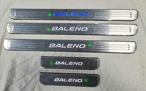 4 unids/set Placa de bienvenida Led inalámbrica placas de alféizar de puerta de Pedal para Protector de alféizar de puerta iluminado <span class=keywords><strong>Baleno</strong></span> - Product Image 2