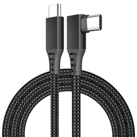 3A pengisian cepat Data siku siku-siku untuk komputer permainan konsol USB-C kecepatan tinggi 3M 5M aluminium Aloi TPE PVC Nylon Braid