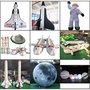 Cohete inflable sellado de PVC personalizado de 4m <span class=keywords><strong>H</strong></span> para exteriores, globos de astronauta OVNI inflables con tema espacial para eventos - Product Image 5