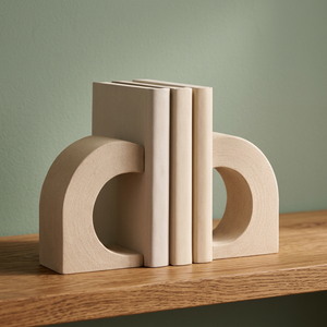 Sujetalibros Modernos de Mármol con Forma de Arco, Juego de Soportes Decorativos para Libros, para Estantería, Oficina, Sala de Estar, Mesa, Organizador de Decoración para el Hogar, Minimalista - Product Image 3