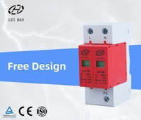 Dispositif de protection contre les surtensions LeiHao certifié CE, type T2, DC SPD 2P AC 385V, protection contre la foudre 10KA 20KA, système solaire