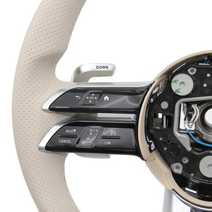 Volante de Cuero Blanco Completo para Mercedes Benz <span class=keywords><strong>AMG</strong></span> E350 W221 W166 W140 Slk R171 X166 - Product Image 3