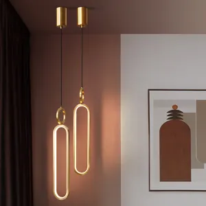 Lustre de cobre led d1504, moderno, design novo, latão, atacado para sala ao vivo, arte, lâmpada de decoração para casa
