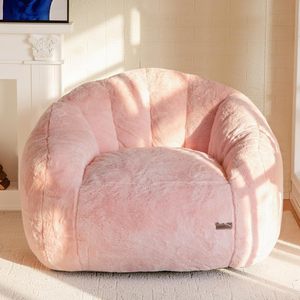 Süper Büyük Kabuk Şeklinde Tek Kişilik Fasulye Torbası Koltuk, Modern Ergonomik Dev Dinlenme Koltuğu, Yetişkinler ve Çocuklar için Kadife Kumaş - Product Image 1