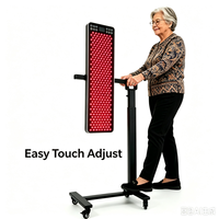 Soporte de Terapia de Luz Roja Neumático de Fácil Uso, Base Estable Antivuelco, 30 kg, Altura Ajustable, Montaje Sencillo