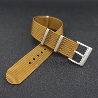 Bracelet de montre en nylon côtelé personnalisé en usine 18mm 19mm 20mm Vert 21mm 22mm Poignet 24mm Bracelet de montre