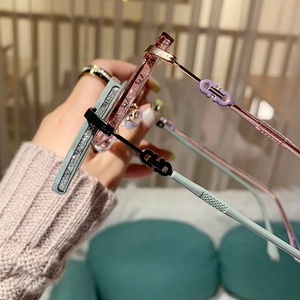 Lunettes photochromiques anti-lumière bleue, noires, vertes, grandes, carrées, irrégulières, avec strass, photo-grises, pour femmes et filles, lunettes changeantes de couleur - Product Image 3