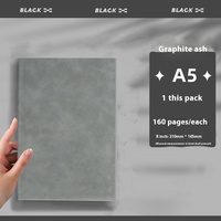 Cuaderno Simple A5 de 100 Hojas, Bonito Cuaderno Universitario Grande con Cubierta de Cuero, Encuadernación Térmica Impresa