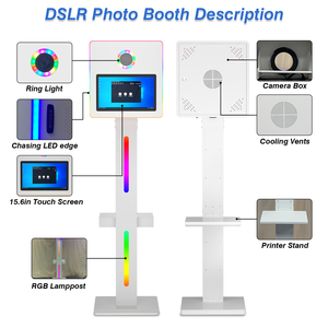 Caméra matrice blanche métal numérique Lcd Glam <span class=keywords><strong>Bot</strong></span> Dlsr Led en plein air Photobooth Dslr <span class=keywords><strong>Photo</strong></span> Booth Shell avec caméra Glam Filter - Product Image 4