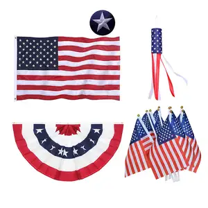 Bendera Amerika kecil bendera Amerika bendera natal setengah fan bendera spanduk