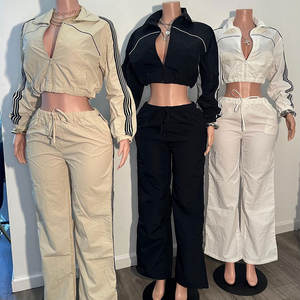 Женский спортивный костюм с длинным рукавом, нейлоновые шорты - Product Image 6