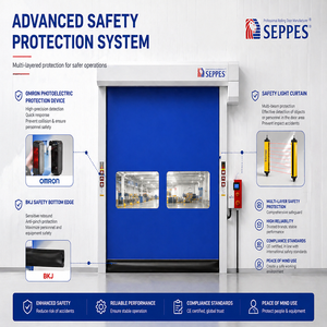 Porte industrielle à grande vitesse pour les zones de <span class=keywords><strong>trafic</strong></span> logistique avec protection de sécurité infrarouge et structure résistante au vent - Product Image 6