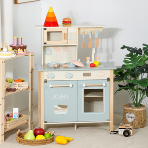 Vendita calda stile europeo <span class=keywords><strong>cucina</strong></span> blu in legno finte giocattoli da gioco <span class=keywords><strong>Montessori</strong></span> <span class=keywords><strong>cucina</strong></span> & Food giocattoli per bambini bambini ragazzi e ragazze CE - Product Image 2