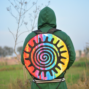 Sac de batterie personnalisé avec motif mandala |   Étui rembourré pour tambour à main |   Sac de percussion rond OEM - Product Image 1