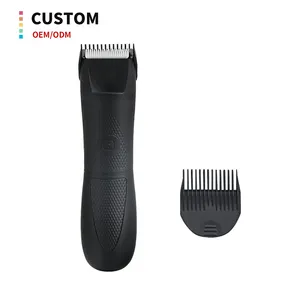 Custom Logo Body Hair Trimmer Dry Battery Portable Waterproof Low Noise Cordless Fast Body Hair Cutting Trimmer