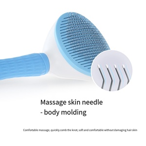 Cepillo para perros y gatos fácil de limpiar, herramienta de plástico de acero inoxidable para el cuidado de mascotas con características suaves, elimina el pelo flotante, se vende bien - Product Image 2