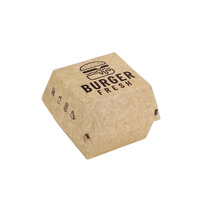 Boîtes à hamburgers en papier biodégradables écologiques, contenants alimentaires jetables compostables pour hamburgers, sandwichs à emporter