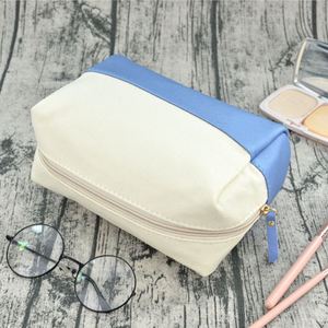 Promotional Gift Makeup Toiletry Bags Travel <b>Plain</b> Cotton Zipper Custom Cosmetic Pouch Bag With Custom Logo - Product Image 5