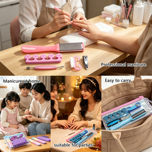 Ensemble de coupe-ongles en acier inoxydable 7 en 1, <span class=keywords><strong>kit</strong></span> de soin des pieds professionnel, <span class=keywords><strong>kit</strong></span> de manucure portable pour les voyages, outils de manucure avec étui personnalisé - Product Image 1