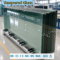 Vidrio Templado Transparente de 8mm, 10mm y 12mm, Vidrio de Seguridad para Construcción, para Ventanas, Puertas y Muros Cortina