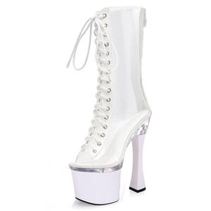 Chaussures de pole dance sexy de 18 cm, bottes de danseuse, bottes en cuir de strip-teaseuse, Love <span class=keywords><strong>Fever</strong></span>, boîte de nuit, travestissement, talons, fétichisme - Product Image 2