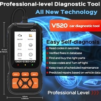 Escáner de Diagnóstico Automotriz V520 OBD ELM327, Lector de Códigos de Energía Eléctrica para Diagnóstico de Fallas del Motor con Nuevo Software Detector