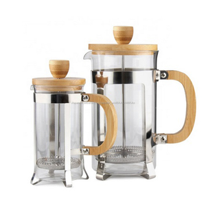 2 cuartos <span class=keywords><strong>de</strong></span> galón <span class=keywords><strong>de</strong></span> <span class=keywords><strong>café</strong></span> <span class=keywords><strong>de</strong></span> calidad superior <span class=keywords><strong>de</strong></span> lanzador <span class=keywords><strong>de</strong></span> émbolo <span class=keywords><strong>de</strong></span> <span class=keywords><strong>café</strong></span> <span class=keywords><strong>de</strong></span> acero inoxidable con marco <span class=keywords><strong>de</strong></span> bambú - Product Image 1