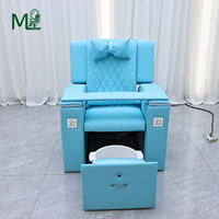 Bain de pieds électrique massant avec jets d'hydrothérapie, fauteuil de pédicure pour salon de manucure, en acier inoxydable et plastique
