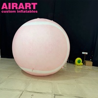 Balle de tennis gonflable rose sur mesure pour la décoration publicitaire
