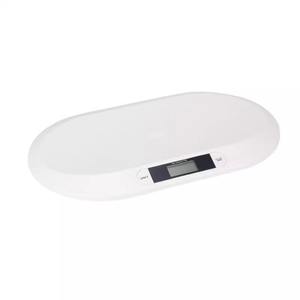 Pet <b>Scale</b> Digital <b>Weighing</b> <b>Scale</b> 20kg Capacity White Plastic Battery Powered For Pets And Babies Rounded Design - Product Image 1